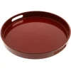 Trays^MIYA Company Red Lacquer Tray Round 13-1/2"