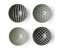 Bowl Sets^MIYA Company Retro Black & White 4.5