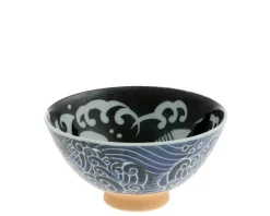 Bowls^MIYA Company Rice Bowl Blue Whale Waves 5