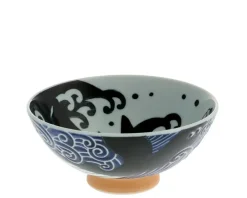 Bowls^MIYA Company Rice Bowl Blue Whale Waves (Xl) 5-3/4