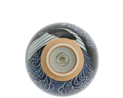 Bowls^MIYA Company Rice Bowl Blue Whale Waves (Xl) 5-3/4