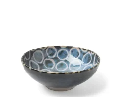 Shallow Bowls^MIYA Company Rustic White Circles 8.5