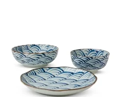 Large Bowls^MIYA Company Saikai Nami Waves 7.25