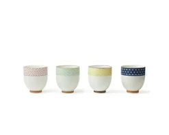 Teacups^MIYA Company Sashiko Teacup Set 6 Oz.
