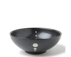 Large Bowls^MIYA Company Satin Black White Dots 8-3/8" Bowl