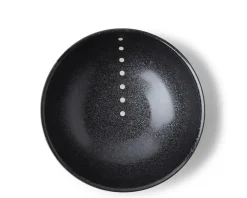 Large Bowls^MIYA Company Satin Black White Dots 8-3/8