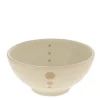 Medium Bowls^MIYA Company Satin White Dots 7-1/4" Bowl