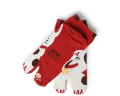 Other^MIYA Company Tabi Socks - Maneki Neko Red