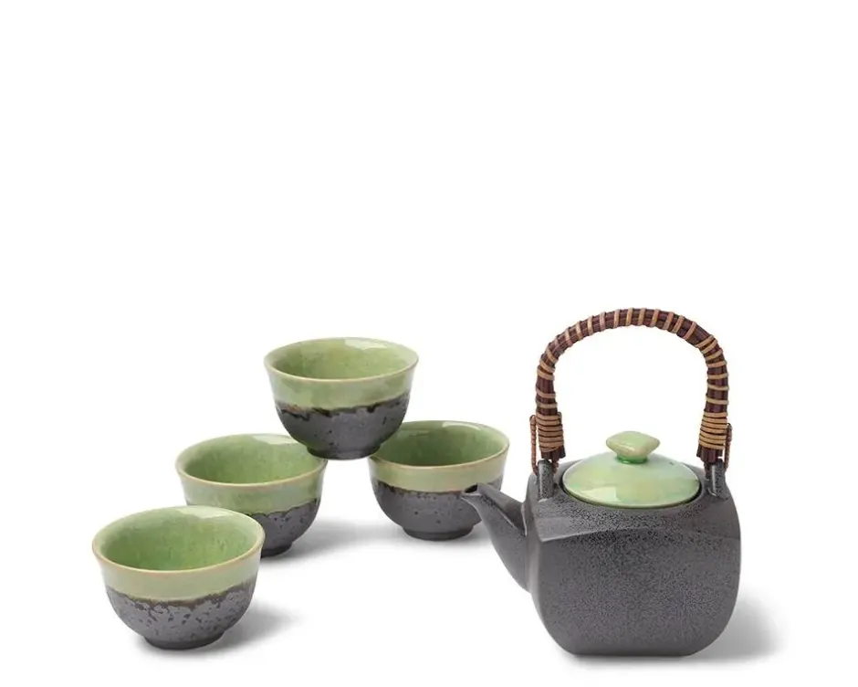 Tea Sets - Ceramic^MIYA Company Tea Set Bronze/Jade Square