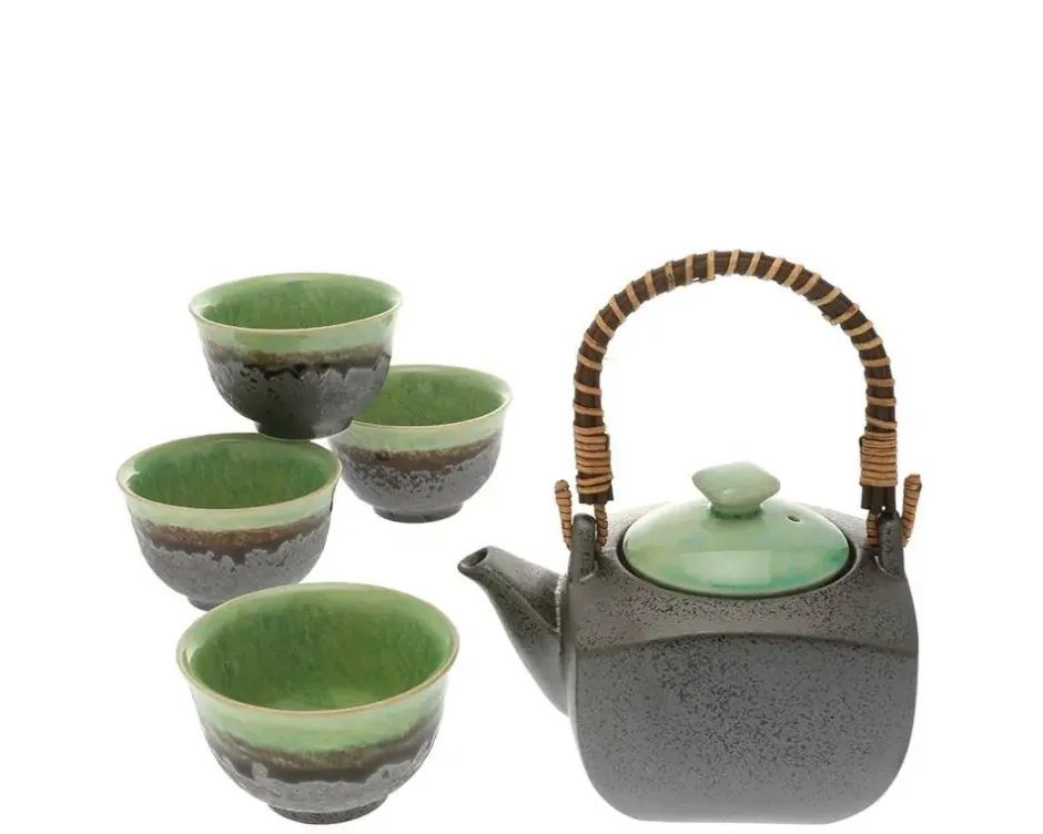 Tea Sets - Ceramic^MIYA Company Tea Set Bronze/Jade Square