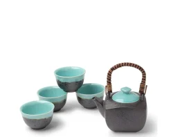 Tea Sets - Ceramic^MIYA Company Tea Set Turquoise Sky Square