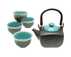 Tea Sets - Ceramic^MIYA Company Tea Set Turquoise Sky Square