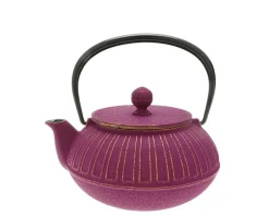 Teapots - Cast Iron^MIYA Company Teapot Cast Iron Gold Purple Chrysanthemum