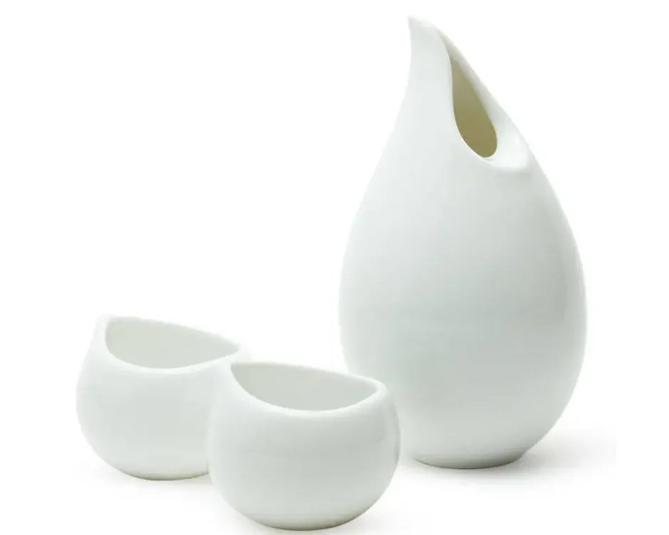 Sake Sets^MIYA Company Tear Drop White Sake Set