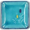 Small Plates^MIYA Company Turquoise Blue Mugi 4.5" Sq. Plate