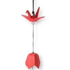 Other^MIYA Company Wind Chime Peace Crane Red 1-7/8"